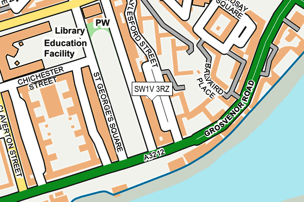 SW1V 3RZ map - OS OpenMap – Local (Ordnance Survey) SW1V 3RZ map - OS OpenMap – Local (Ordnance Survey)