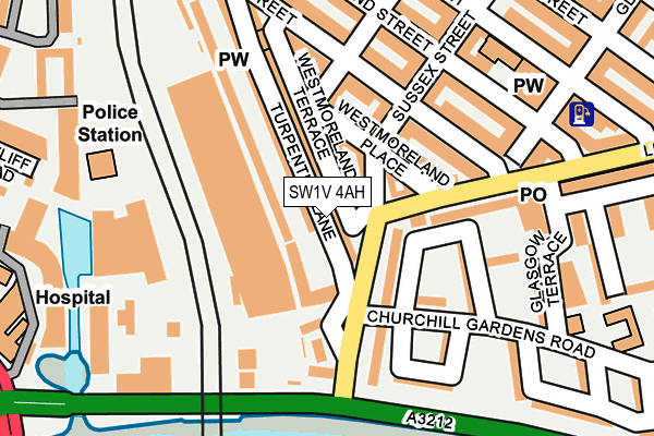 SW1V 4AH map - OS OpenMap – Local (Ordnance Survey)