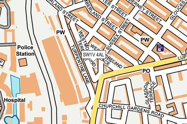 SW1V 4AL map - OS OpenMap – Local (Ordnance Survey) SW1V 4AL map - OS OpenMap – Local (Ordnance Survey)