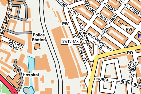SW1V 4AX map - OS OpenMap – Local (Ordnance Survey) SW1V 4AX map - OS OpenMap – Local (Ordnance Survey)