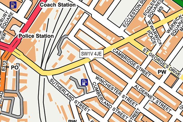 SW1V 4JE map - OS OpenMap – Local (Ordnance Survey) SW1V 4JE map - OS OpenMap – Local (Ordnance Survey)