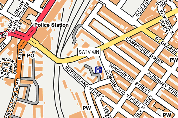 SW1V 4JN map - OS OpenMap – Local (Ordnance Survey) SW1V 4JN map - OS OpenMap – Local (Ordnance Survey)