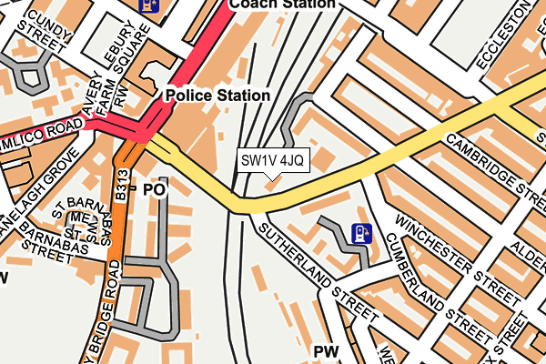 SW1V 4JQ map - OS OpenMap – Local (Ordnance Survey) SW1V 4JQ map - OS OpenMap – Local (Ordnance Survey)