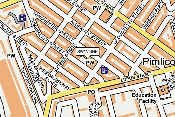 SW1V 4NE map - OS OpenMap – Local (Ordnance Survey) SW1V 4NE map - OS OpenMap – Local (Ordnance Survey)