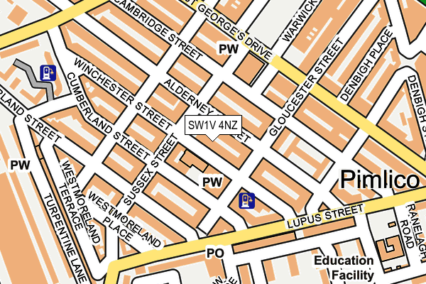SW1V 4NZ map - OS OpenMap – Local (Ordnance Survey) SW1V 4NZ map - OS OpenMap – Local (Ordnance Survey)