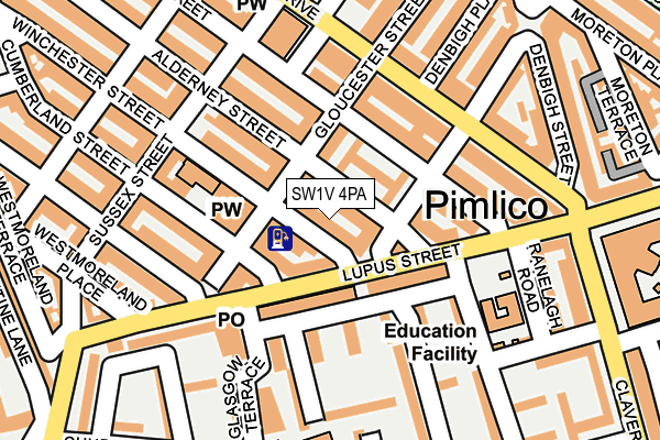 SW1V 4PA map - OS OpenMap – Local (Ordnance Survey) SW1V 4PA map - OS OpenMap – Local (Ordnance Survey)