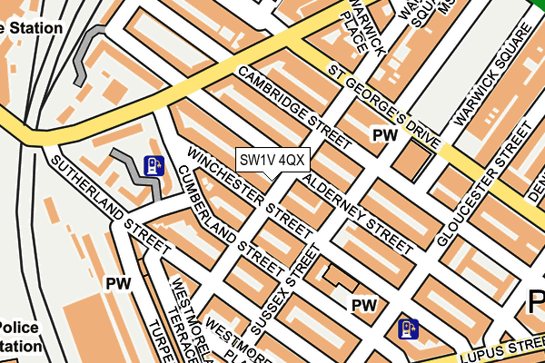 SW1V 4QX map - OS OpenMap – Local (Ordnance Survey) SW1V 4QX map - OS OpenMap – Local (Ordnance Survey)