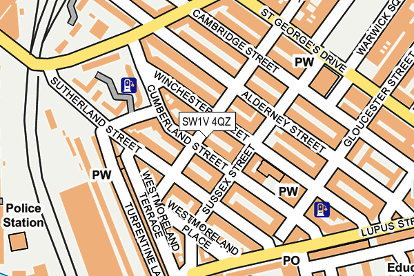SW1V 4QZ map - OS OpenMap – Local (Ordnance Survey) SW1V 4QZ map - OS OpenMap – Local (Ordnance Survey)