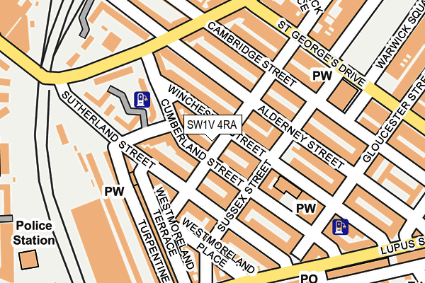 SW1V 4RA map - OS OpenMap – Local (Ordnance Survey) SW1V 4RA map - OS OpenMap – Local (Ordnance Survey)