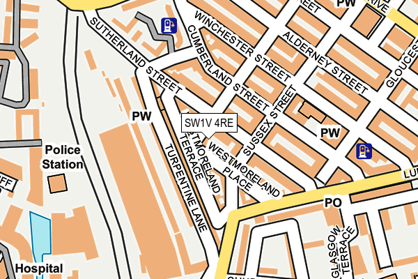 SW1V 4RE map - OS OpenMap – Local (Ordnance Survey) SW1V 4RE map - OS OpenMap – Local (Ordnance Survey)