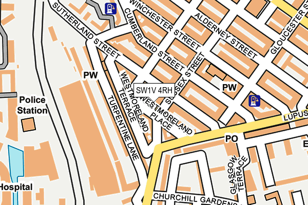 SW1V 4RH map - OS OpenMap – Local (Ordnance Survey) SW1V 4RH map - OS OpenMap – Local (Ordnance Survey)