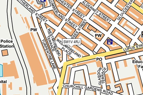SW1V 4RJ map - OS OpenMap – Local (Ordnance Survey) SW1V 4RJ map - OS OpenMap – Local (Ordnance Survey)