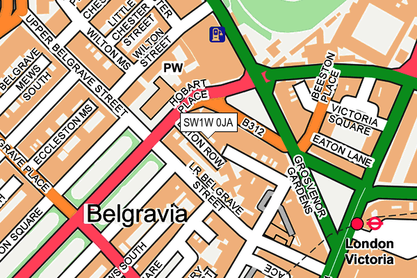 SW1W 0JA map - OS OpenMap – Local (Ordnance Survey) SW1W 0JA map - OS OpenMap – Local (Ordnance Survey)