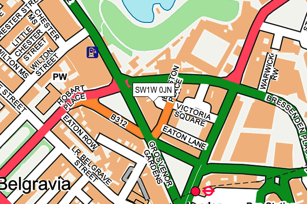 SW1W 0JN map - OS OpenMap – Local (Ordnance Survey) SW1W 0JN map - OS OpenMap – Local (Ordnance Survey)