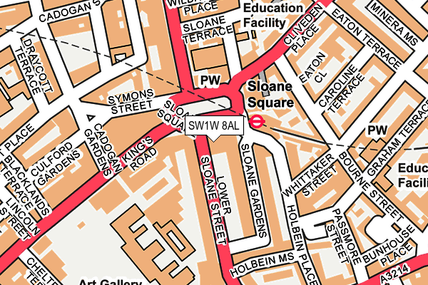 SW1W 8AL map - OS OpenMap – Local (Ordnance Survey) SW1W 8AL map - OS OpenMap – Local (Ordnance Survey)