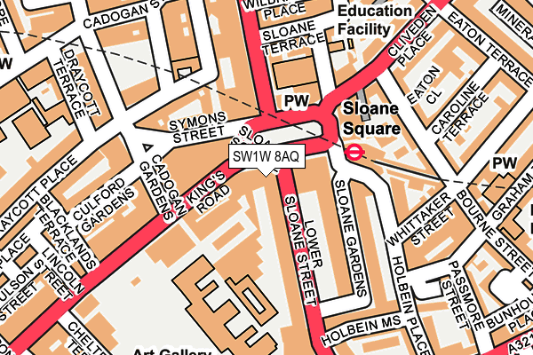 SW1W 8AQ map - OS OpenMap – Local (Ordnance Survey)