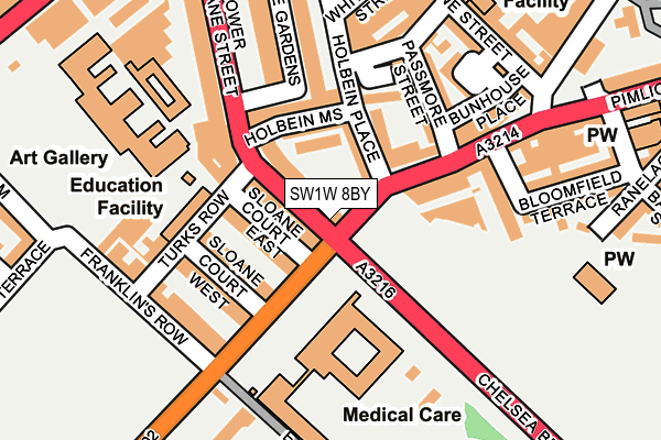 SW1W 8BY map - OS OpenMap – Local (Ordnance Survey)