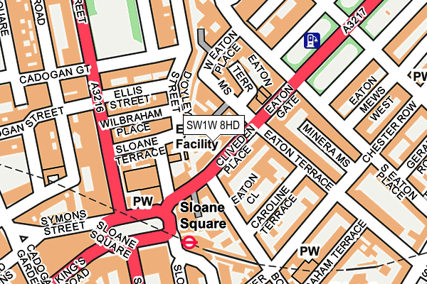 SW1W 8HD map - OS OpenMap – Local (Ordnance Survey) SW1W 8HD map - OS OpenMap – Local (Ordnance Survey)