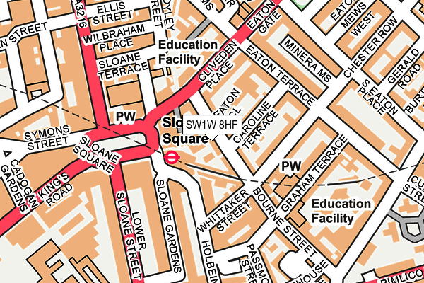 SW1W 8HF map - OS OpenMap – Local (Ordnance Survey) SW1W 8HF map - OS OpenMap – Local (Ordnance Survey)