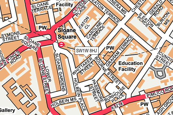 SW1W 8HJ map - OS OpenMap – Local (Ordnance Survey) SW1W 8HJ map - OS OpenMap – Local (Ordnance Survey)