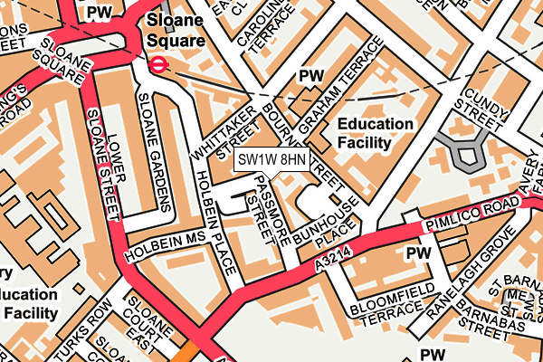SW1W 8HN map - OS OpenMap – Local (Ordnance Survey) SW1W 8HN map - OS OpenMap – Local (Ordnance Survey)
