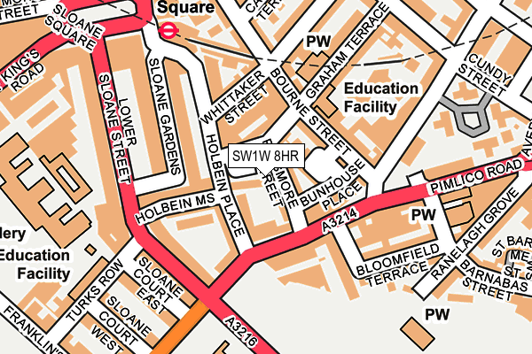SW1W 8HR map - OS OpenMap – Local (Ordnance Survey) SW1W 8HR map - OS OpenMap – Local (Ordnance Survey)