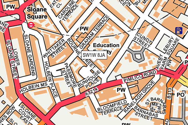 SW1W 8JA map - OS OpenMap – Local (Ordnance Survey) SW1W 8JA map - OS OpenMap – Local (Ordnance Survey)