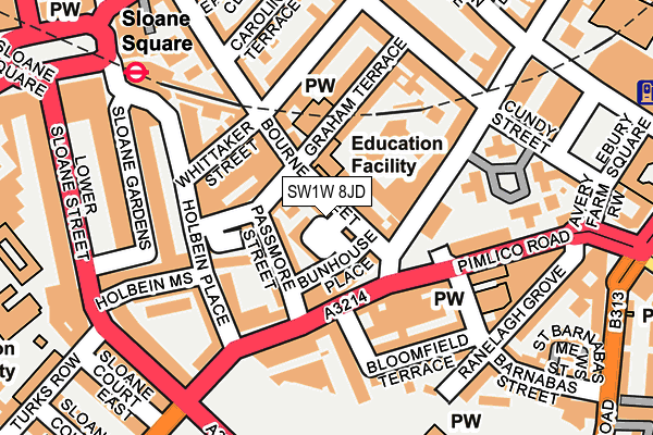 SW1W 8JD map - OS OpenMap – Local (Ordnance Survey) SW1W 8JD map - OS OpenMap – Local (Ordnance Survey)