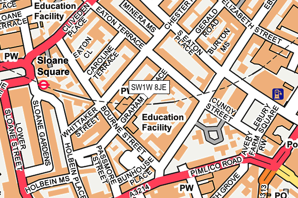 SW1W 8JE map - OS OpenMap – Local (Ordnance Survey) SW1W 8JE map - OS OpenMap – Local (Ordnance Survey)
