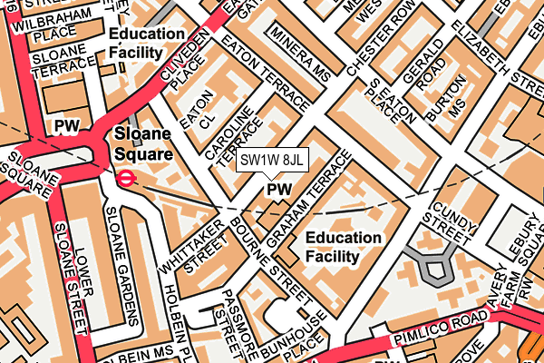SW1W 8JL map - OS OpenMap – Local (Ordnance Survey) SW1W 8JL map - OS OpenMap – Local (Ordnance Survey)