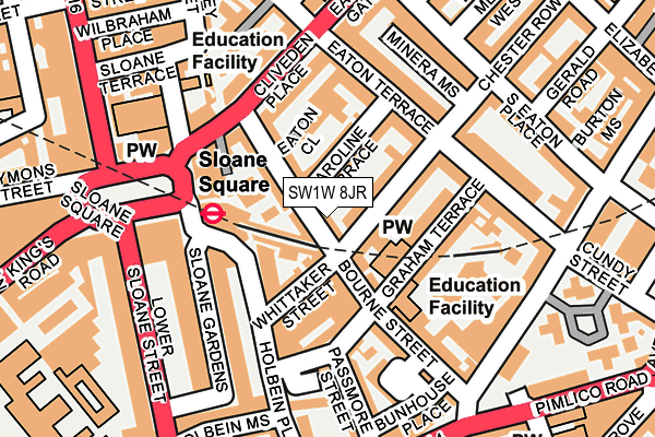 SW1W 8JR map - OS OpenMap – Local (Ordnance Survey) SW1W 8JR map - OS OpenMap – Local (Ordnance Survey)