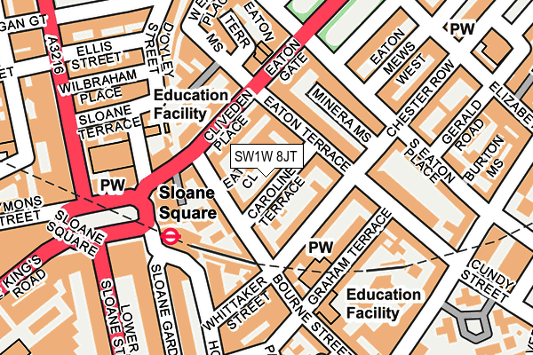 SW1W 8JT map - OS OpenMap – Local (Ordnance Survey) SW1W 8JT map - OS OpenMap – Local (Ordnance Survey)