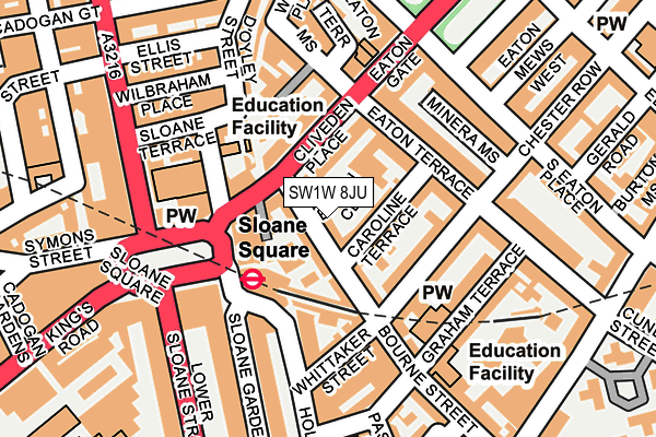SW1W 8JU map - OS OpenMap – Local (Ordnance Survey) SW1W 8JU map - OS OpenMap – Local (Ordnance Survey)