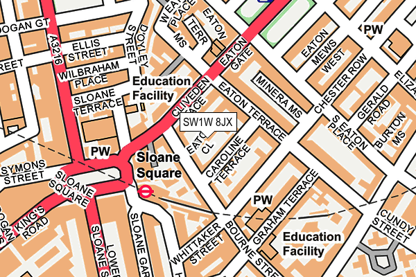 SW1W 8JX map - OS OpenMap – Local (Ordnance Survey) SW1W 8JX map - OS OpenMap – Local (Ordnance Survey)