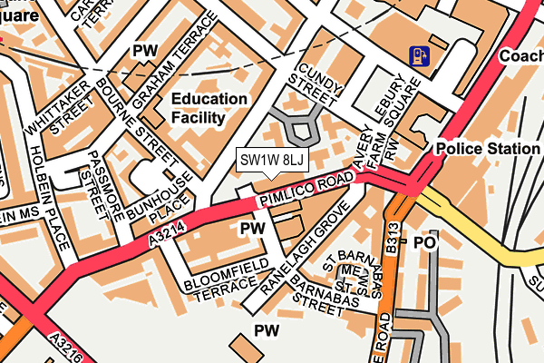 SW1W 8LJ map - OS OpenMap – Local (Ordnance Survey)