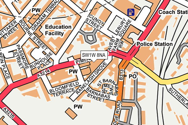 SW1W 8NA map - OS OpenMap – Local (Ordnance Survey) SW1W 8NA map - OS OpenMap – Local (Ordnance Survey)