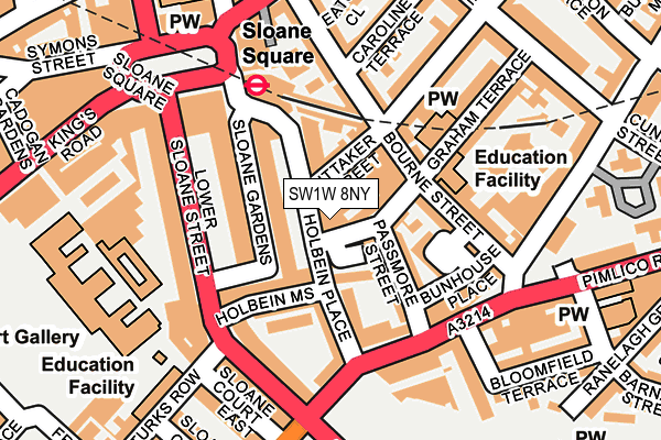 SW1W 8NY map - OS OpenMap – Local (Ordnance Survey) SW1W 8NY map - OS OpenMap – Local (Ordnance Survey)