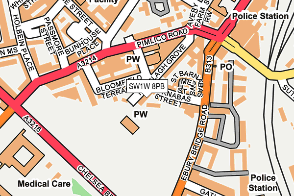 SW1W 8PB map - OS OpenMap – Local (Ordnance Survey) SW1W 8PB map - OS OpenMap – Local (Ordnance Survey)