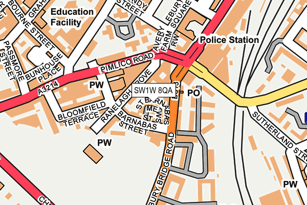 SW1W 8QA map - OS OpenMap – Local (Ordnance Survey) SW1W 8QA map - OS OpenMap – Local (Ordnance Survey)
