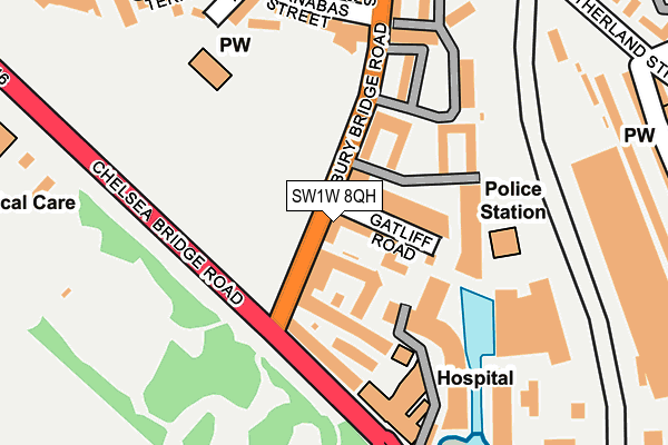 SW1W 8QH map - OS OpenMap – Local (Ordnance Survey) SW1W 8QH map - OS OpenMap – Local (Ordnance Survey)