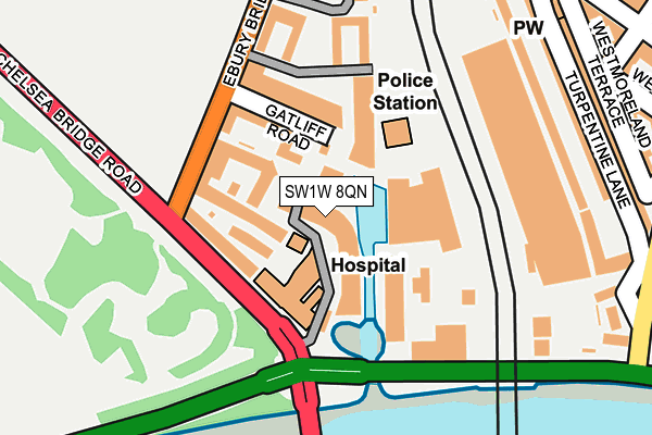SW1W 8QN map - OS OpenMap – Local (Ordnance Survey) SW1W 8QN map - OS OpenMap – Local (Ordnance Survey)