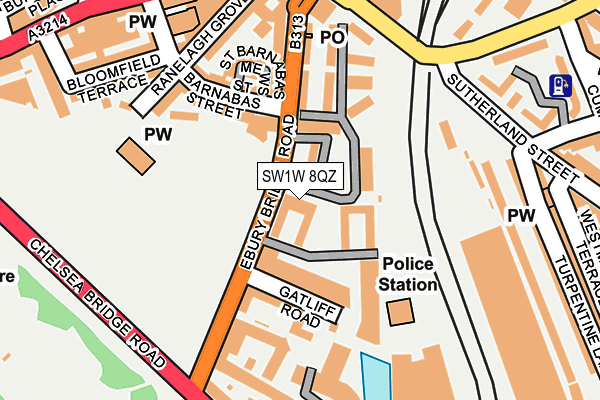 SW1W 8QZ map - OS OpenMap – Local (Ordnance Survey) SW1W 8QZ map - OS OpenMap – Local (Ordnance Survey)