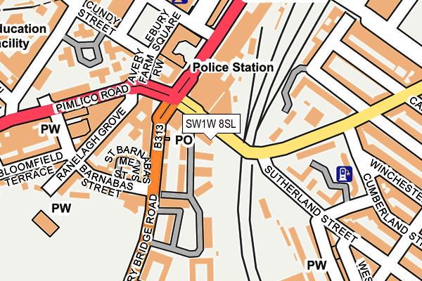 SW1W 8SL map - OS OpenMap – Local (Ordnance Survey)