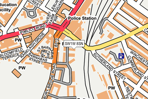 SW1W 8SN map - OS OpenMap – Local (Ordnance Survey)