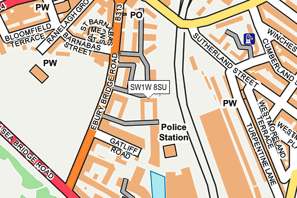SW1W 8SU map - OS OpenMap – Local (Ordnance Survey) SW1W 8SU map - OS OpenMap – Local (Ordnance Survey)