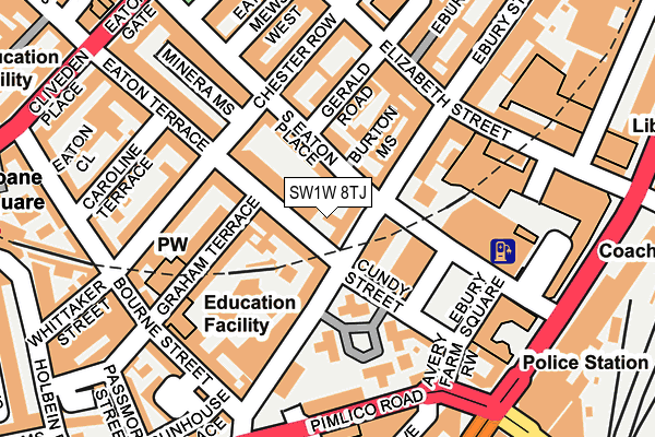 SW1W 8TJ map - OS OpenMap – Local (Ordnance Survey)