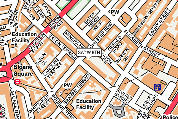 SW1W 8TN map - OS OpenMap – Local (Ordnance Survey) SW1W 8TN map - OS OpenMap – Local (Ordnance Survey)
