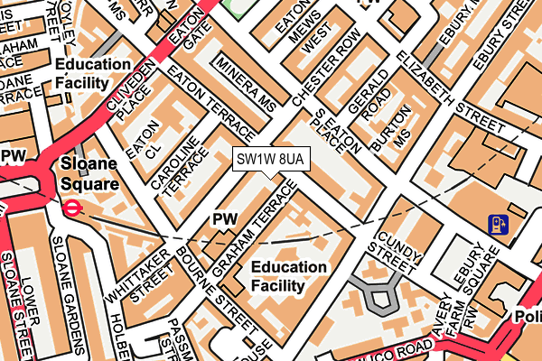 SW1W 8UA map - OS OpenMap – Local (Ordnance Survey)