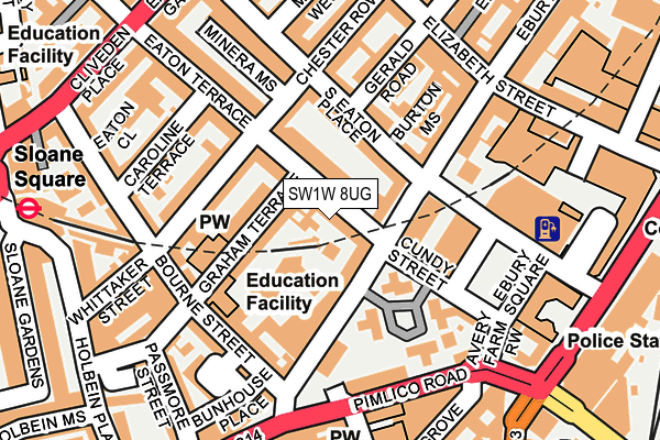SW1W 8UG map - OS OpenMap – Local (Ordnance Survey) SW1W 8UG map - OS OpenMap – Local (Ordnance Survey)