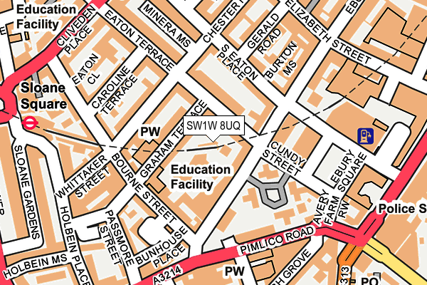 SW1W 8UQ map - OS OpenMap – Local (Ordnance Survey)